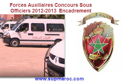 Formation des cadres: forces Auxiliaires élèves Moussaidine Sous Officiers d'encadrement