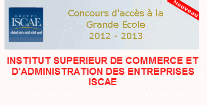 INSTITUT SUPERIEUR DE COMMERCE ET D'ADMINISTRATION DES ENTREPRISES ISCAE