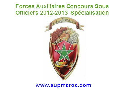 Ecole de formation des cadres des forces Auxiliaires élèves Moussaidine Sous Officiers Spécialiste
